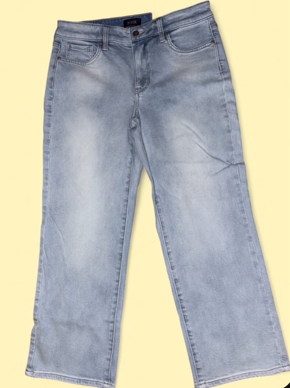 NYDJ Piper Relaxed Crop Jeans Light Wash High Rise, NWT - Size 6